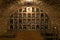 wine bottles in archive cellar, Ezerjo, Hungary