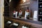 Wine bottles awarded with medals from various festivals on racks in a store at the Cremisan winery, located in Beit Jala, in the