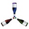 Wine bottles trio
