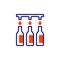 Wine bottling line icon