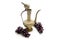 Wine carafe with grapes