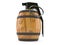 Wine cask with hand grenade fuse