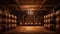 Wine Cellar Ambiance: Wooden Barrels and Boards Throughout