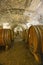 Wine cellar in Castello di Razzano, Piedmont, Italy