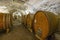 Wine cellar in Castello di Razzano, Piedmont, Italy