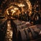 Wine cellar gathering, dimly lit ambiance, focus on aged bottles, low angle, historic charm , super detailed