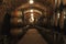 Wine cellar interior with large barrels