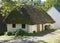 Wine cellar with straw thatched roof