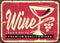 Wine cellar vintage tin sign