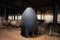 WIne celler with french concrete egg shape wine tank for aging of red wine, Haut-Medoc vineyards in Bordeaux, left bank Gironde