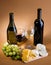 Wine and cheese still-life