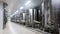 Wine cisterns under temperature control in winery