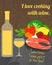 Wine cooking poster