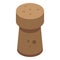 Wine cork icon, isometric style