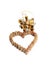 Wine corks in the form of heart and a golden bow