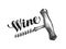 Wine corkscrew. Sketch vector illustration