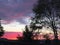 Wine Country Rural Ranch Sunset with trees and clouds