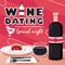 Wine Dating on special night, dinner and a bottle of wine