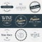 Wine drink labels set. Brands design elements