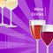 Wine Drinks Poster Pair Glasses Vector Two Drink