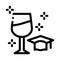 Wine expert taster icon vector outline illustration
