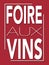 Wine fair illustration with a red background