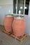 Wine fermentation process in wine carboys