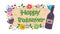 Wine and Flowers Passover Banner