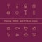 Wine and food pairing icons