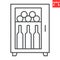 Wine fridge line icon