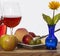 Wine and Fruit and Flower