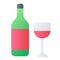Wine glass alcohol single isolated icon with smooth style