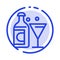 Wine, Glass, Bottle, Easter Blue Dotted Line Line Icon