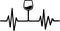 Wine glass heartbeat line