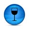 Wine glass Help icon on classy splash blue round button illustration