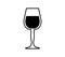 Wine glass icon illustrated