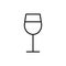 Wine, glass icon. Simple line, outline vector elements of public catering icons for ui and ux, website or mobile application