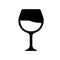 Wine glass icon. Trendy Wine glass logo concept on white background from Hotel and Restaurant collection