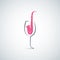 Wine glass jazz concept background