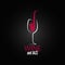 Wine glass jazz design concept background