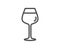 Wine glass line icon. Bordeaux glass sign.