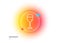 Wine glass line icon. Bordeaux glass sign. Gradient blur button. Vector