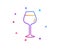 Wine glass line icon. Bordeaux glass sign. Vector