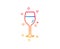 Wine glass line icon. Bordeaux glass sign. Vector