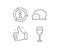 Wine glass line icon. Bordeaux glass sign. Vector