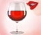 Wine glass and lips