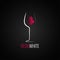 Wine glass logo design. Wine leaf red and white concept background