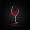 Wine glass love concept design background