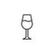 Wine glass outline icon