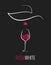 Wine glass red and white concept design background